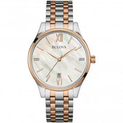 Bulova 98S150 Two Tone Rose Gold Pearl Diamond Women's Watch - mzwatcheslk srilanka